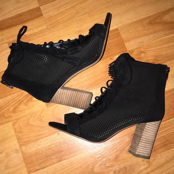 Marc Fisher Shoes - Marc Fisher Open Toe Lace up Booties